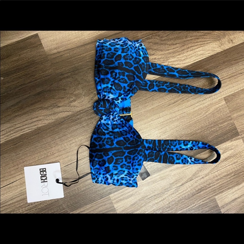 Beach Riot Sophia Top Blue Leopard - Picture 5 of 9
